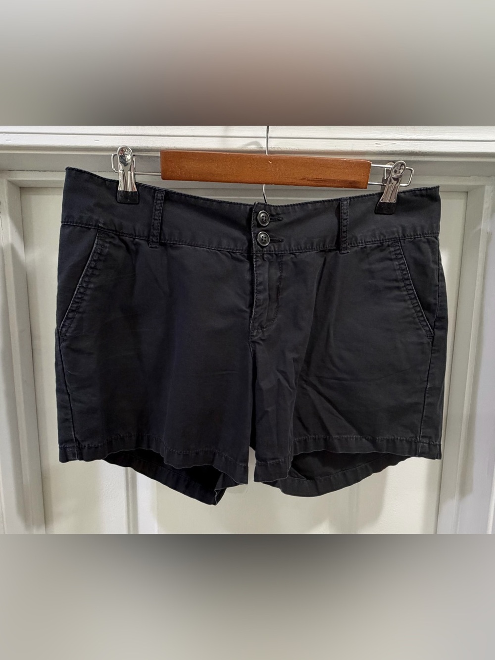 Lucky Brand by Gene Montesano Vintage Black Casual Cotton Shorts Size 8 Y2K - Picture 2 of 14